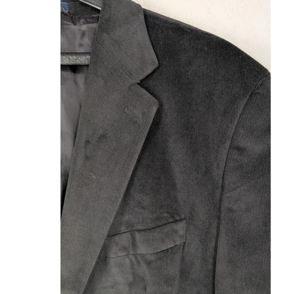 Ralph Lauren Black Corduroy Blazer Men's 46R Sport Coat‎ Jacket Soft